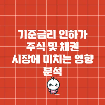 기준금리 인하가 주식 및 채권 시장에 미치는 영향 분석