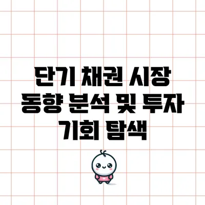 단기 채권 시장 동향 분석 및 투자 기회 탐색