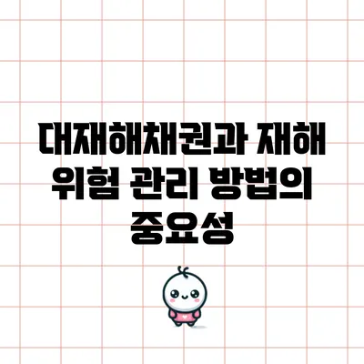 대재해채권과 재해 위험 관리 방법의 중요성