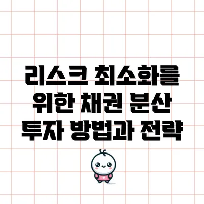 리스크 최소화를 위한 채권 분산 투자 방법과 전략