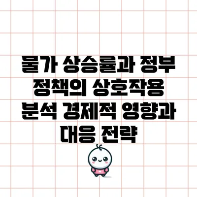 물가 상승률과 정부 정책의 상호작용 분석: 경제적 영향과 대응 전략