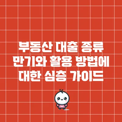 부동산 대출 종류: 만기와 활용 방법에 대한 심층 가이드
