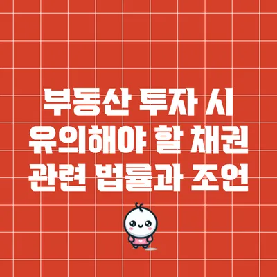 부동산 투자 시 유의해야 할 채권 관련 법률과 조언