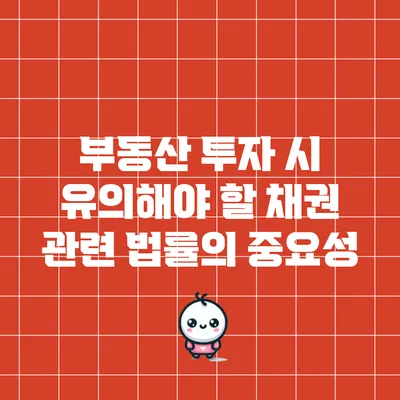 부동산 투자 시 유의해야 할 채권 관련 법률의 중요성