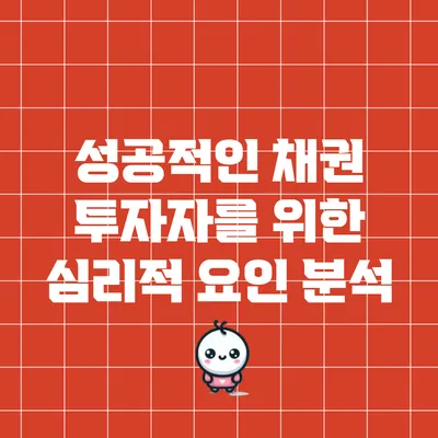 성공적인 채권 투자자를 위한 심리적 요인 분석