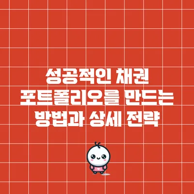 성공적인 채권 포트폴리오를 만드는 방법과 상세 전략