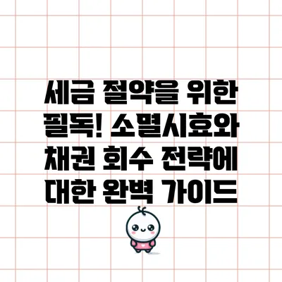 세금 절약을 위한 필독! 소멸시효와 채권 회수 전략에 대한 완벽 가이드