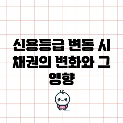 신용등급 변동 시 채권의 변화와 그 영향