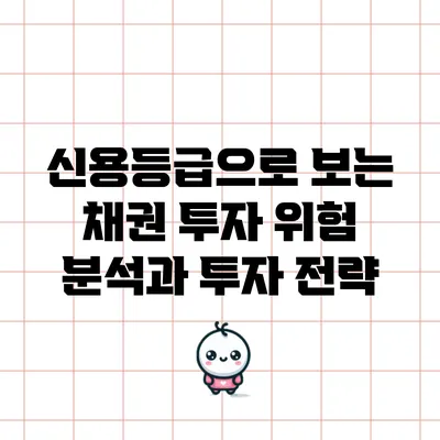 신용등급으로 보는 채권 투자 위험 분석과 투자 전략