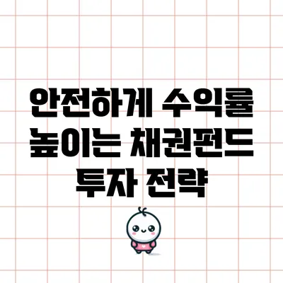 안전하게 수익률 높이는 채권펀드 투자 전략