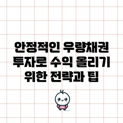안정적인 우량채권 투자로 수익 올리기 위한 전략과 팁