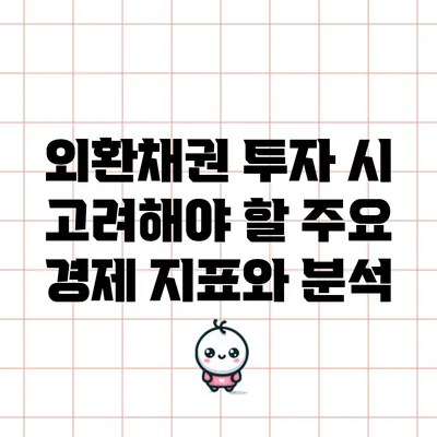 외환채권 투자 시 고려해야 할 주요 경제 지표와 분석