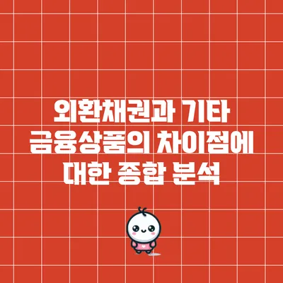 외환채권과 기타 금융상품의 차이점에 대한 종합 분석