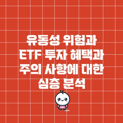 유동성 위험과 ETF 투자: 혜택과 주의 사항에 대한 심층 분석