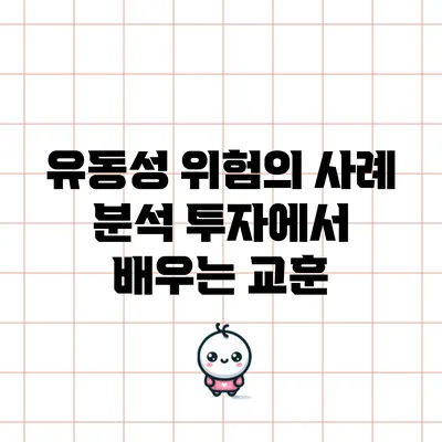 유동성 위험의 사례 분석: 투자에서 배우는 교훈