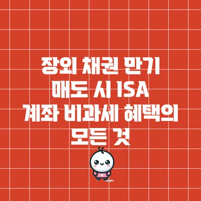 장외 채권 만기 매도 시 ISA 계좌 비과세 혜택의 모든 것