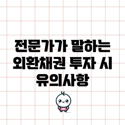 전문가가 말하는 외환채권 투자 시 유의사항