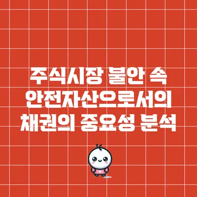 주식시장 불안 속 안전자산으로서의 채권의 중요성 분석