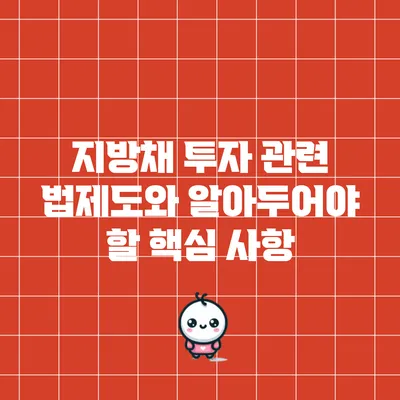 지방채 투자 관련 법제도와 알아두어야 할 핵심 사항
