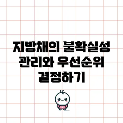 지방채의 불확실성 관리와 우선순위 결정하기