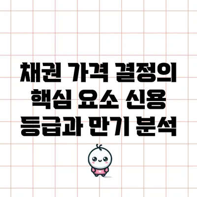 채권 가격 결정의 핵심 요소: 신용 등급과 만기 분석