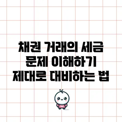 채권 거래의 세금 문제 이해하기: 제대로 대비하는 법