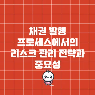 채권 발행 프로세스에서의 리스크 관리 전략과 중요성
