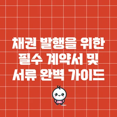 채권 발행을 위한 필수 계약서 및 서류 완벽 가이드