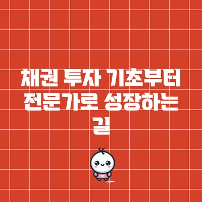 채권 투자: 기초부터 전문가로 성장하는 길