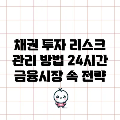 채권 투자 리스크 관리 방법: 24시간 금융시장 속 전략