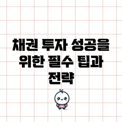 채권 투자 성공을 위한 필수 팁과 전략
