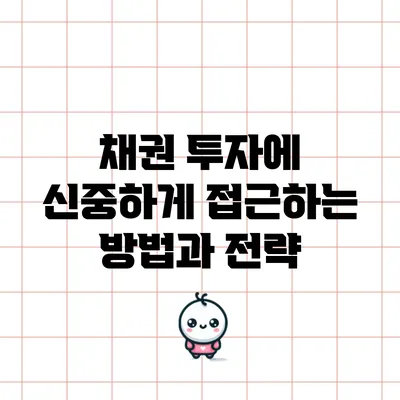 채권 투자에 신중하게 접근하는 방법과 전략