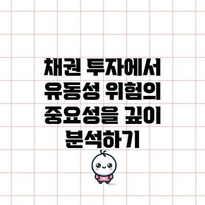 채권 투자에서 유동성 위험의 중요성을 깊이 분석하기