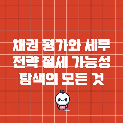 채권 평가와 세무 전략: 절세 가능성 탐색의 모든 것