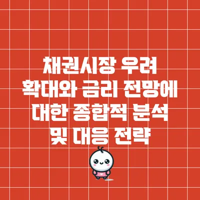 채권시장 우려 확대와 금리 전망에 대한 종합적 분석 및 대응 전략