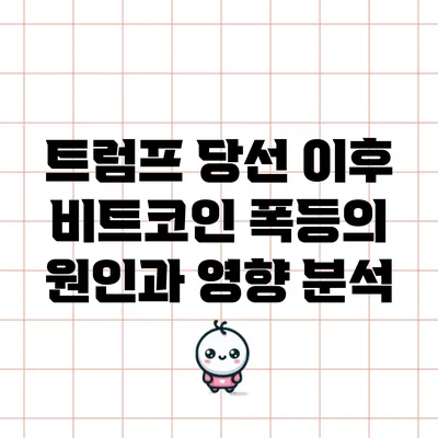 트럼프 당선 이후 비트코인 폭등의 원인과 영향 분석
