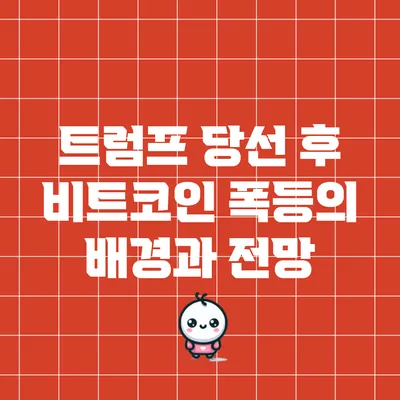 트럼프 당선 후 비트코인 폭등의 배경과 전망