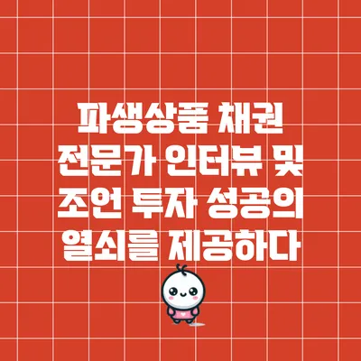파생상품 채권 전문가 인터뷰 및 조언: 투자 성공의 열쇠를 제공하다