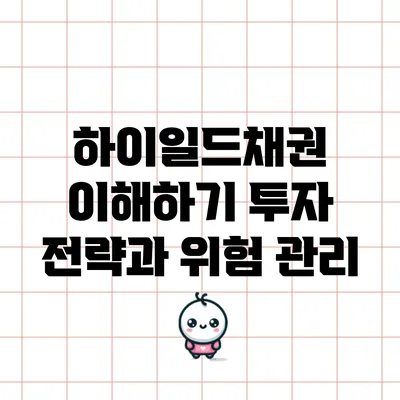 하이일드채권 이해하기: 투자 전략과 위험 관리