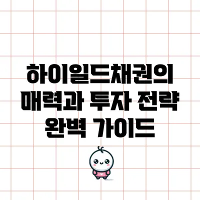 하이일드채권의 매력과 투자 전략 완벽 가이드