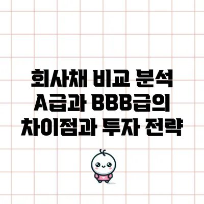 회사채 비교 분석: A급과 BBB급의 차이점과 투자 전략