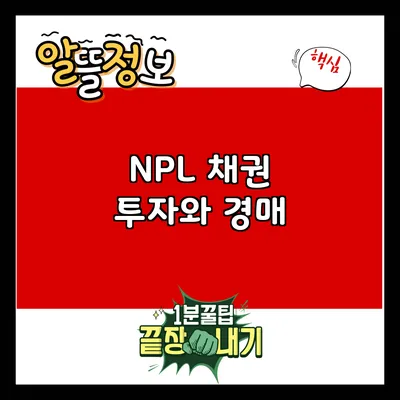 NPL 채권 투자와 경매