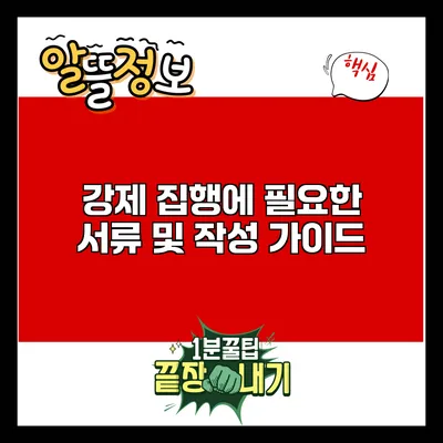 강제 집행에 필요한 서류 및 작성 가이드
