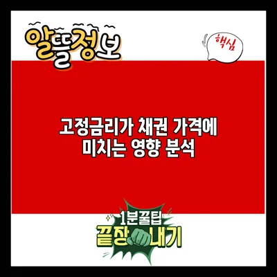 고정금리가 채권 가격에 미치는 영향 분석