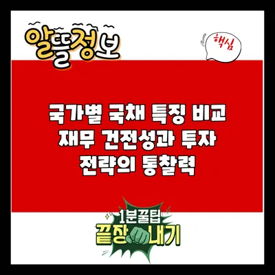 국가별 국채 특징 비교: 재무 건전성과 투자 전략의 통찰력