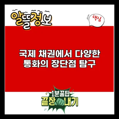 국제 채권에서 다양한 통화의 장단점 탐구