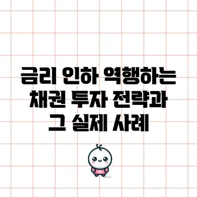 금리 인하 역행하는 채권 투자 전략과 그 실제 사례