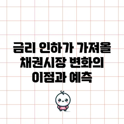 금리 인하가 가져올 채권시장 변화의 이점과 예측