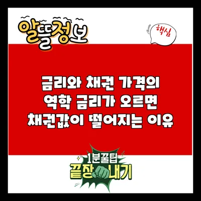 금리와 채권 가격의 역학: 금리가 오르면 채권값이 떨어지는 이유