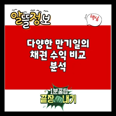 다양한 만기일의 채권 수익 비교 분석
